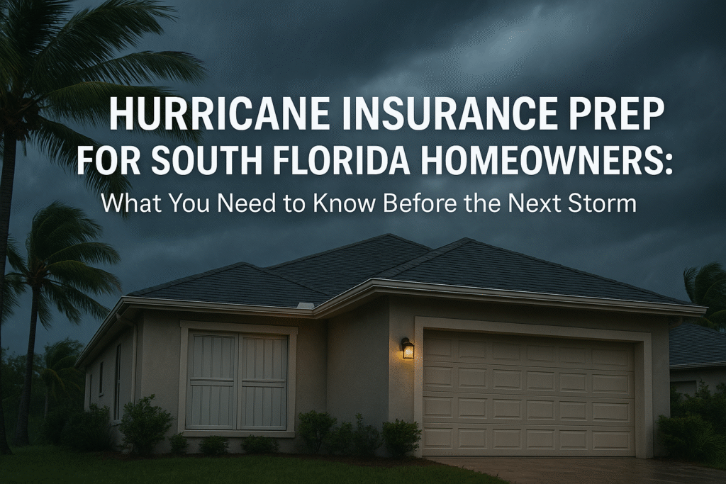 Hurricane Insurance Prep for South Florida Homeowners: What You Need to Know Before the Next Storm