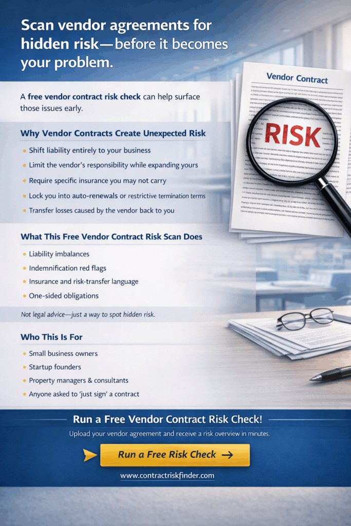 Free Vendor Contract Risk Check
