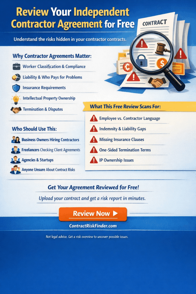 Free Independent Contractor Agreement Review