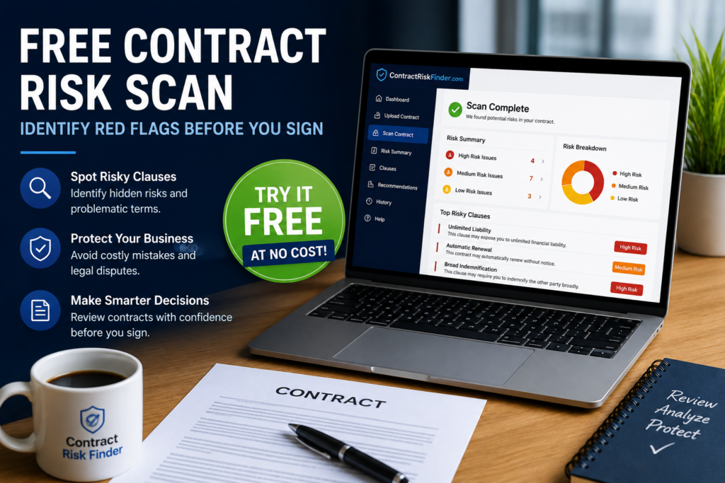 Free Contract Risk Scan: Why Every Business Owner Should Review Contracts Before Signing