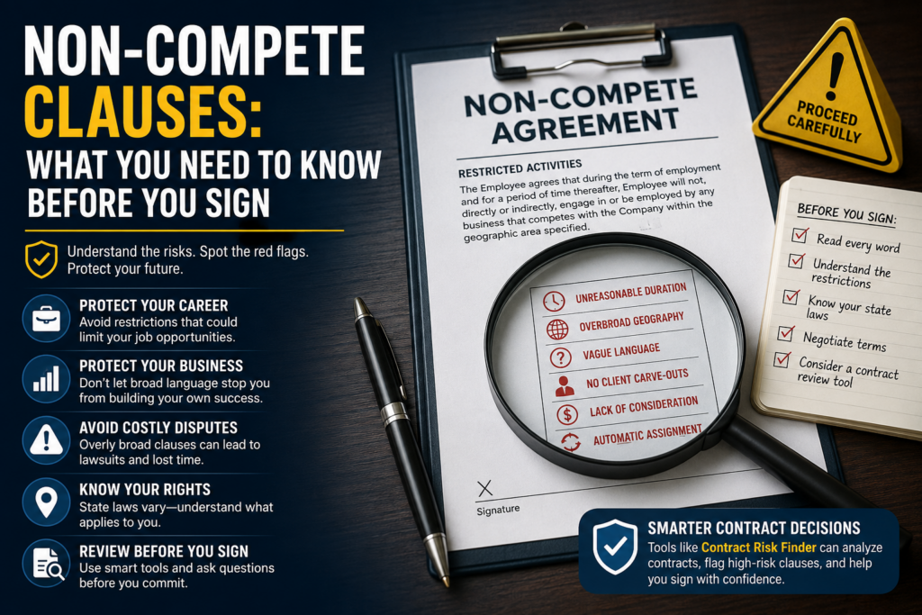 Non-compete clause red flags for employees
