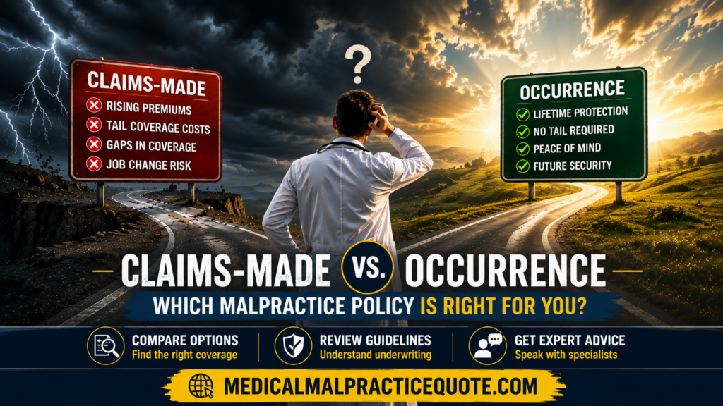 Claims-Made vs. Occurrence Malpractice Insurance: Which Policy Is Right for Physicians?