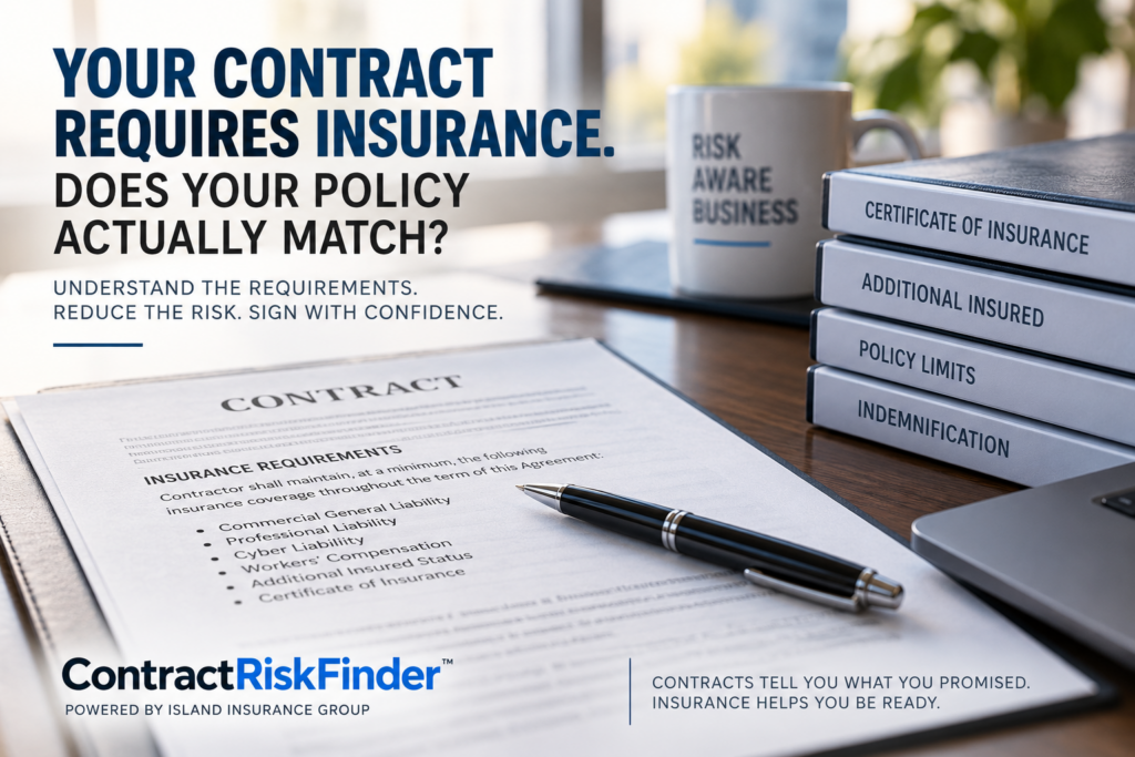 Your Contract Requires Insurance. Does Your Policy Actually Match?