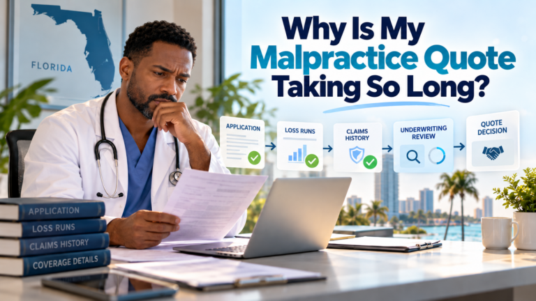 Why Is My Medical Malpractice Insurance Quote Taking So Long? 8 Common Reasons in Florida