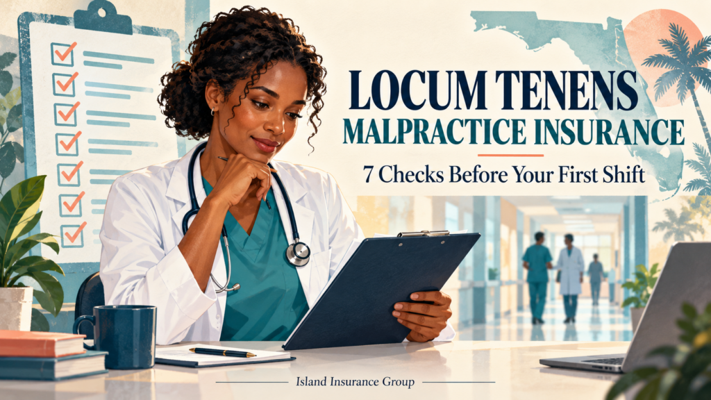 Florida Locum Tenens Malpractice Insurance: 7 Checks Before Your First Shift