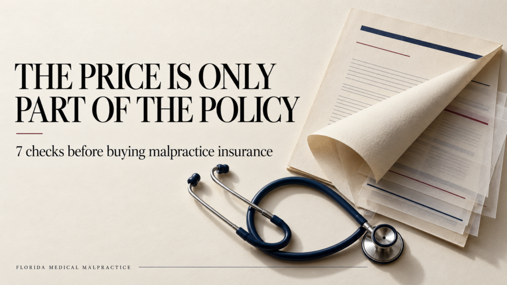 Florida Medical Malpractice Insurance Quotes: 7 Checks Before You Buy