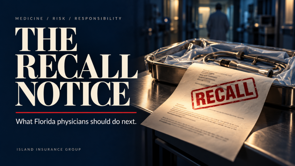 When a Medical Device Is Recalled: A Florida Physician’s Malpractice Checklist